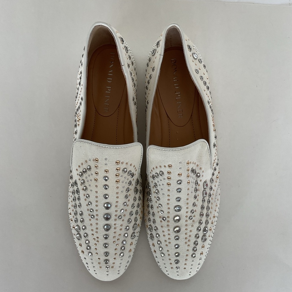 Donald J. PLINER New Leather Studded Loafers size 8 - Picture 3 of 16